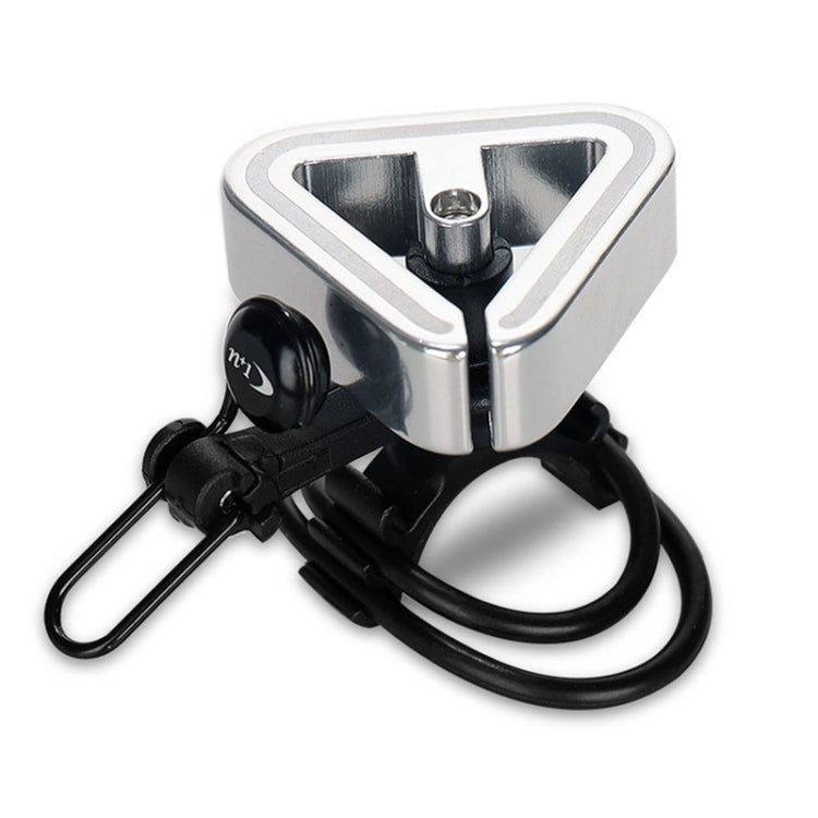 Campainha Universal para Bicicleta de Montanha N+1, Campainha Triangular de Cobre, Anel de Clipe Preto, Anel de Clipe Prateado, Banda de Borracha Preta, Banda de Borracha Prateada