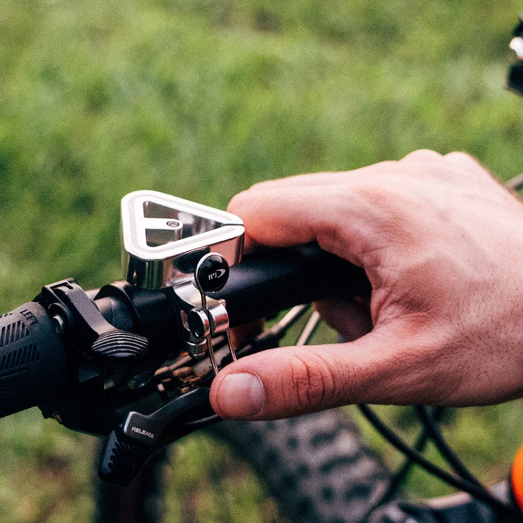 Campainha Universal para Bicicleta de Montanha N+1, Campainha Triangular de Cobre, Anel de Clipe Preto, Anel de Clipe Prateado, Banda de Borracha Preta, Banda de Borracha Prateada