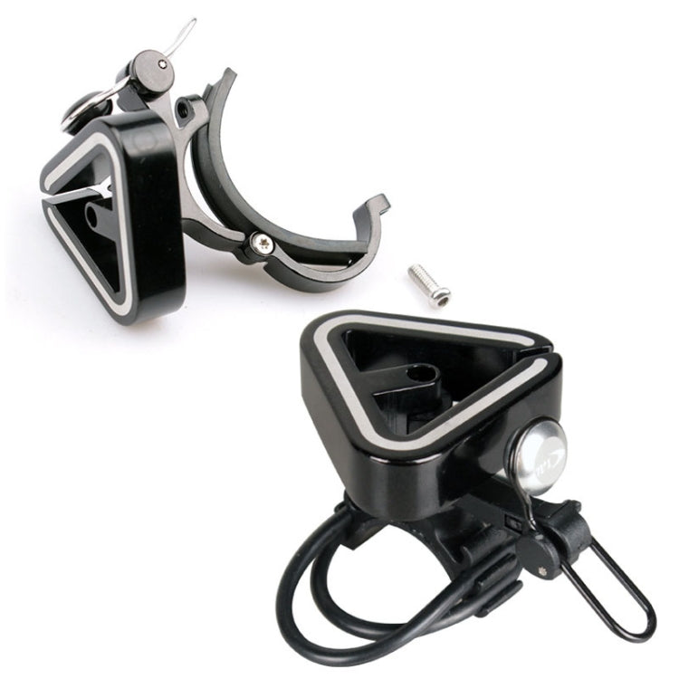 Campainha Universal para Bicicleta de Montanha N+1, Campainha Triangular de Cobre, Anel de Clipe Preto, Anel de Clipe Prateado, Banda de Borracha Preta, Banda de Borracha Prateada