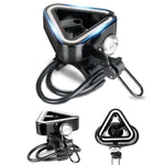 Campainha Universal para Bicicleta de Montanha N+1, Campainha Triangular de Cobre, Anel de Clipe Preto, Anel de Clipe Prateado, Banda de Borracha Preta, Banda de Borracha Prateada