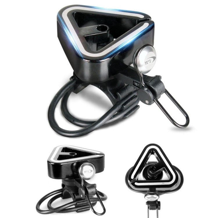 Campainha Universal para Bicicleta de Montanha N+1, Campainha Triangular de Cobre, Anel de Clipe Preto, Anel de Clipe Prateado, Banda de Borracha Preta, Banda de Borracha Prateada