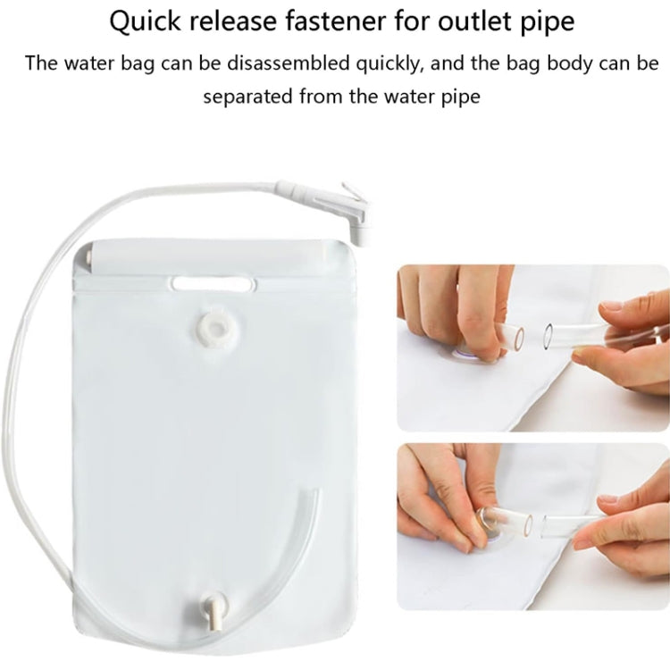 Saco de Água Dobrável Portátil para Banho PVC de 10L para Camping ao Ar Livre