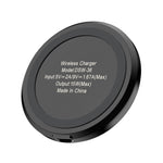 DSW-36B Carregador Sem Fios Mini para Telemóvel, Carregamento Rápido 15W Tipo-C Redondo QI, DSW-36B