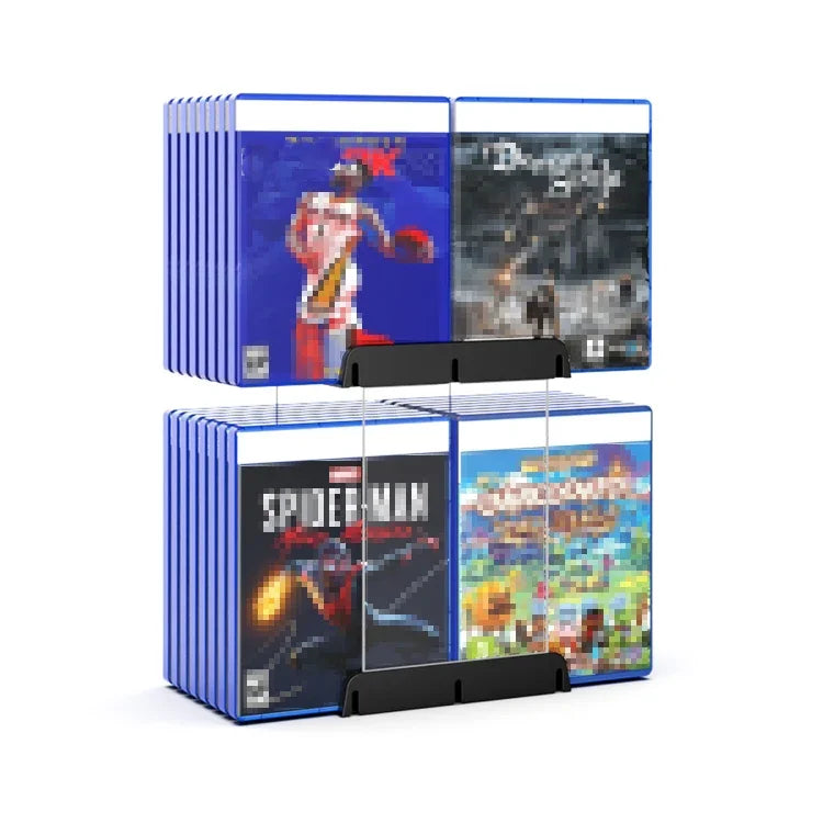 Suporte de armazenamento para discos CD de cartões de jogos, suporte de parede para caixa de CD, 32 folhas