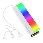 Cooler para Disco SSD M.2 2280 COOLMOON CM-M2A Dissipador de Calor ARGB 5V, CM-M2A