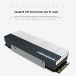 Cooler para Disco SSD M.2 2280 COOLMOON CM-M2A Dissipador de Calor ARGB 5V, CM-M2A