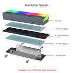 Cooler para Disco SSD M.2 2280 COOLMOON CM-M2A Dissipador de Calor ARGB 5V, CM-M2A
