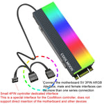 Cooler para Disco SSD M.2 2280 COOLMOON CM-M2A Dissipador de Calor ARGB 5V, CM-M2A