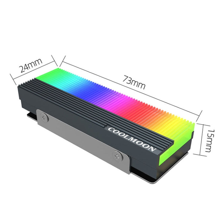 Cooler para Disco SSD M.2 2280 COOLMOON CM-M2A Dissipador de Calor ARGB 5V, CM-M2A