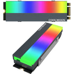 Cooler para Disco SSD M.2 2280 COOLMOON CM-M2A Dissipador de Calor ARGB 5V, CM-M2A
