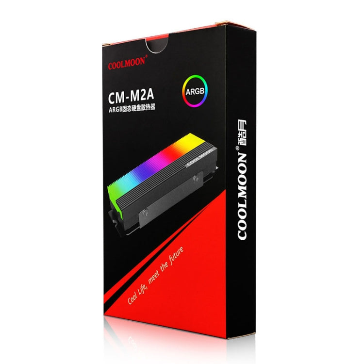 Cooler para Disco SSD M.2 2280 COOLMOON CM-M2A Dissipador de Calor ARGB 5V, CM-M2A