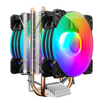 COOLMOON Frost Double Copper Tube CPU Fan Desktop PC Illuminated Silent AMD Air-Cooled Cooler, P2 Magic Moon Edition Single Fan, P22 Magic Moon Edition Double Fan, P2 Streamline Edition Single Fan, P22 Streamline Edition Double Fan