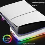 Suporte horizontal com luz RGB e 4 HUBs USB para Sony PS5 Slim IPEGA PG-P5S021, branco