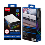 Suporte horizontal com luz RGB e 4 HUBs USB para Sony PS5 Slim IPEGA PG-P5S021, branco