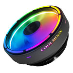 Cooler de CPU COOLMOON para Computador de Secretária com Mudança Automática de Cor Multi-Plataforma Ventoinha Silenciosa, CM-BF-RGB