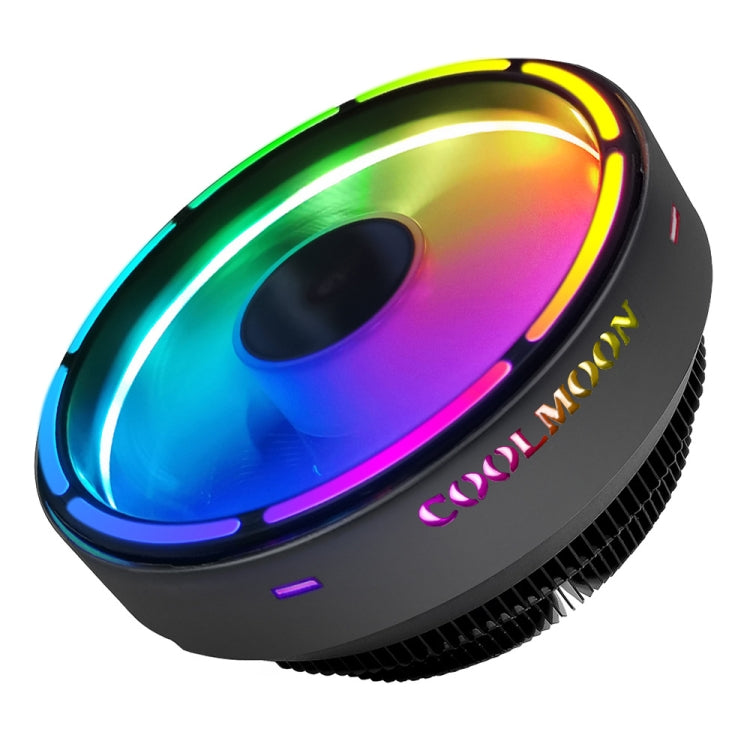 Cooler de CPU COOLMOON para Computador de Secretária com Mudança Automática de Cor Multi-Plataforma Ventoinha Silenciosa, CM-BF-RGB