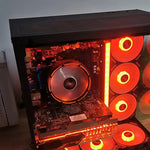 Cooler de CPU COOLMOON para Computador de Secretária com Mudança Automática de Cor Multi-Plataforma Ventoinha Silenciosa, CM-BF-RGB