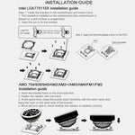 Cooler de CPU COOLMOON para Computador de Secretária com Mudança Automática de Cor Multi-Plataforma Ventoinha Silenciosa, CM-BF-RGB