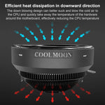 Cooler de CPU COOLMOON para Computador de Secretária com Mudança Automática de Cor Multi-Plataforma Ventoinha Silenciosa, CM-BF-RGB