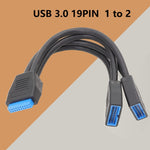 Cabo de Extensão USB3.0 19 Pinos para Placa-Mãe de Computador, 21cm 19 Pinos