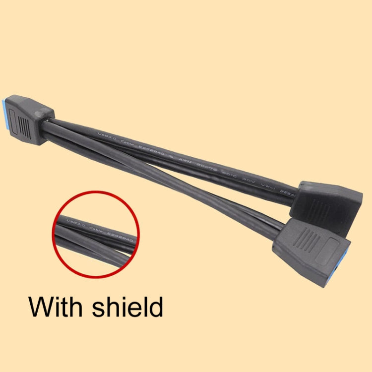 Cabo de Extensão USB3.0 19 Pinos para Placa-Mãe de Computador, 21cm 19 Pinos
