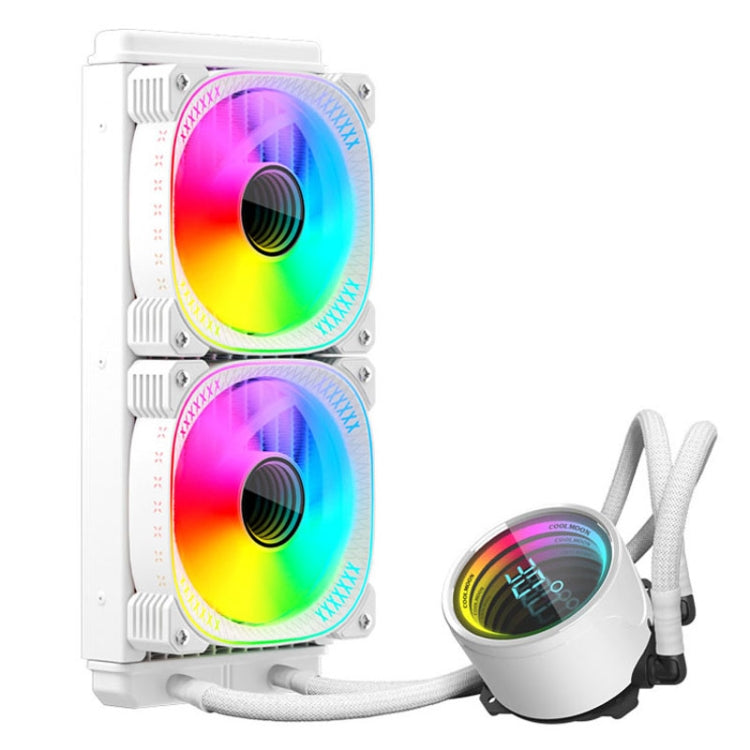 Cooler de CPU com Arrefecimento Líquido Integrado COOLMOON CM-YM-240T Edição Digital ARGB com Lente e Display de Temperatura, CM-YM-240T