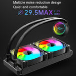 Cooler de CPU com Arrefecimento Líquido Integrado COOLMOON CM-YM-240T Edição Digital ARGB com Lente e Display de Temperatura, CM-YM-240T