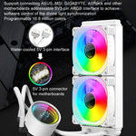 Cooler de CPU com Arrefecimento Líquido Integrado COOLMOON CM-YM-240T Edição Digital ARGB com Lente e Display de Temperatura, CM-YM-240T