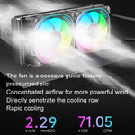 Cooler de CPU com Arrefecimento Líquido Integrado COOLMOON CM-YM-240T Edição Digital ARGB com Lente e Display de Temperatura, CM-YM-240T