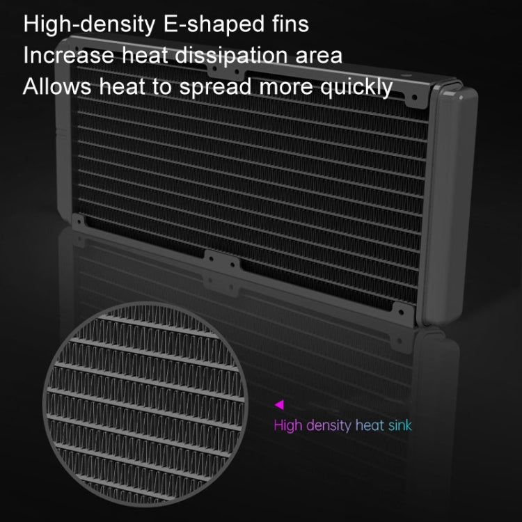 Cooler de CPU com Arrefecimento Líquido Integrado COOLMOON CM-YM-240T Edição Digital ARGB com Lente e Display de Temperatura, CM-YM-240T