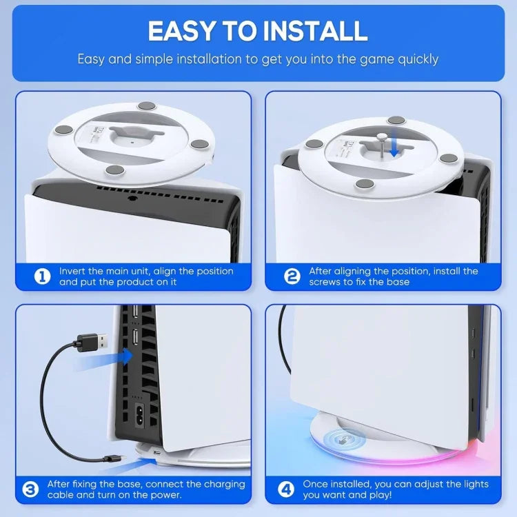 Base de arrefecimento vertical universal para consola de jogos Sony PS5 Slim IPEGA, suporte, branco, preto, branco colorido, preto colorido