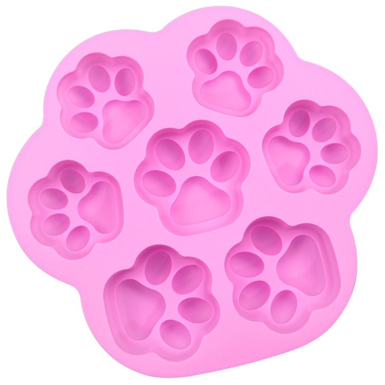 Molde de Silicone para Bolo com 7 Células de Patas de Gato Pequenas e Grandes, Moldes para Sabonete Artesanal DIY com Óleo Essencial, Rosa, Azul Claro