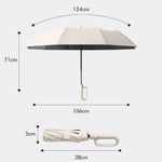 Guarda-chuva Dobrável Automático para Chuva ou Sol Unissexo, Sombrinha, Bege Forward 105cm, Azul Forward 105cm, Cinzento Forward 105cm, Bege Forward 125cm, Azul Forward 125cm, Cinzento Forward 125cm, Bege Reverse 105cm, Azul Reverse 105cm
