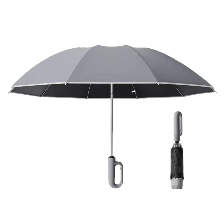 Guarda-chuva Dobrável Automático para Chuva ou Sol Unissexo, Sombrinha, Bege Forward 105cm, Azul Forward 105cm, Cinzento Forward 105cm, Bege Forward 125cm, Azul Forward 125cm, Cinzento Forward 125cm, Bege Reverse 105cm, Azul Reverse 105cm