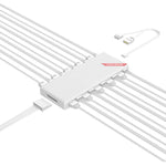 Divisor COOLMOON AM10 ARGB+PWM com 10 Portas Duplas para Controlo de Temperatura, HUB para Ventoinhas de Caixa 5V 3 Pinos