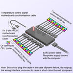 Divisor COOLMOON AM10 ARGB+PWM com 10 Portas Duplas para Controlo de Temperatura, HUB para Ventoinhas de Caixa 5V 3 Pinos