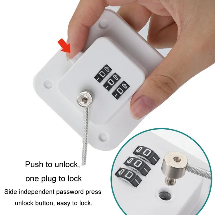Tranca de Segurança para Crianças Limitador de Janela Sem Furo Tranca de Combinação para Frigorífico, Gaveta e Armário, Preto 3 dígitos, Branco 3 dígitos, Preto 2 dígitos, Branco 2 dígitos, Cinzento 2 dígitos