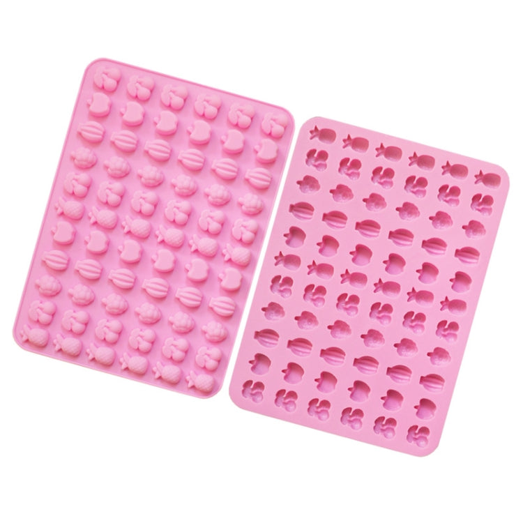 Molde de Silicone para Fudge com 66 Cavidades em Forma de Fruta, Mini Moldes para Doces, 66 Cavidades em Forma de Fruta