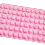 Molde de Silicone para Fudge com 66 Cavidades em Forma de Fruta, Mini Moldes para Doces, 66 Cavidades em Forma de Fruta