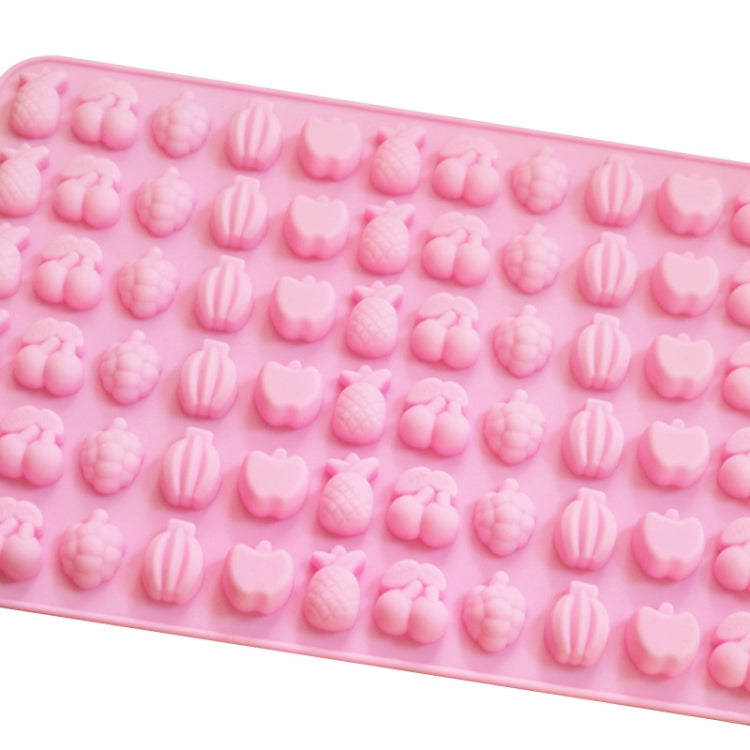 Molde de Silicone para Fudge com 66 Cavidades em Forma de Fruta, Mini Moldes para Doces, 66 Cavidades em Forma de Fruta