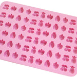Molde de Silicone para Fudge com 66 Cavidades em Forma de Fruta, Mini Moldes para Doces, 66 Cavidades em Forma de Fruta