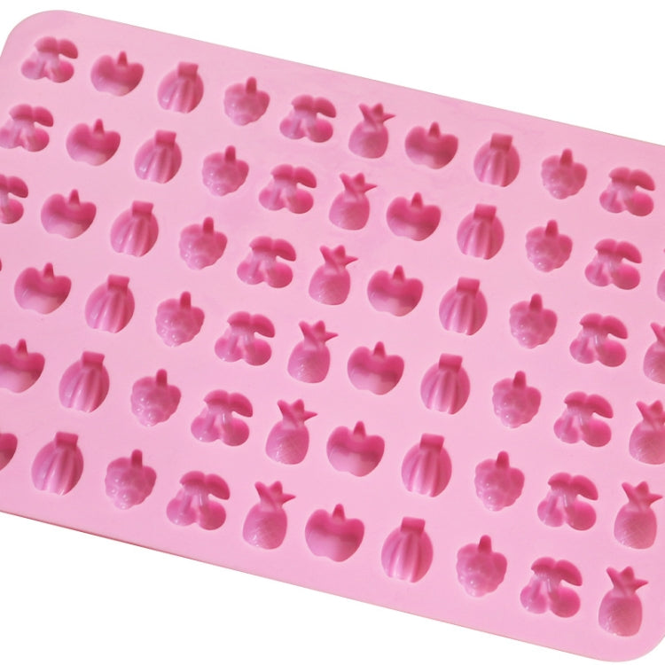 Molde de Silicone para Fudge com 66 Cavidades em Forma de Fruta, Mini Moldes para Doces, 66 Cavidades em Forma de Fruta