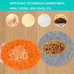 Tapete de Lamber para Animais de Estimação de 7 Polegadas com Ventosas Antiderrapantes para Alimentação Lenta de Cães e Gatos, Cinzento, Menta, Azul