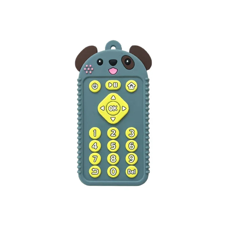 Brinquedos de Dentição para Bebé com Controlo Remoto em Silicone Mordedor para Recém-nascidos, Crianças Pequenas e Bebés, Cão Preto, Cão Azul, Cão Verde, Coelho Preto, Coelho Azul, Coelho Verde, Urso Preto, Urso Azul, Urso Verde