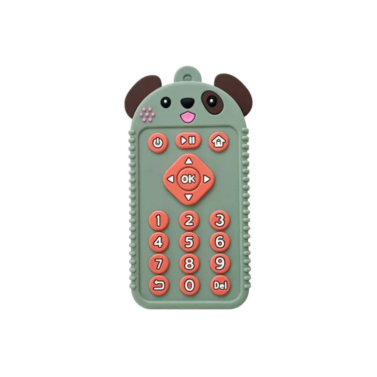 Brinquedos de Dentição para Bebé com Controlo Remoto em Silicone Mordedor para Recém-nascidos, Crianças Pequenas e Bebés, Cão Preto, Cão Azul, Cão Verde, Coelho Preto, Coelho Azul, Coelho Verde, Urso Preto, Urso Azul, Urso Verde
