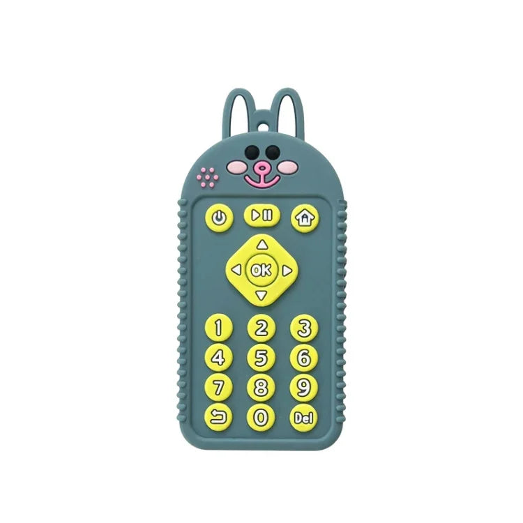 Brinquedos de Dentição para Bebé com Controlo Remoto em Silicone Mordedor para Recém-nascidos, Crianças Pequenas e Bebés, Cão Preto, Cão Azul, Cão Verde, Coelho Preto, Coelho Azul, Coelho Verde, Urso Preto, Urso Azul, Urso Verde