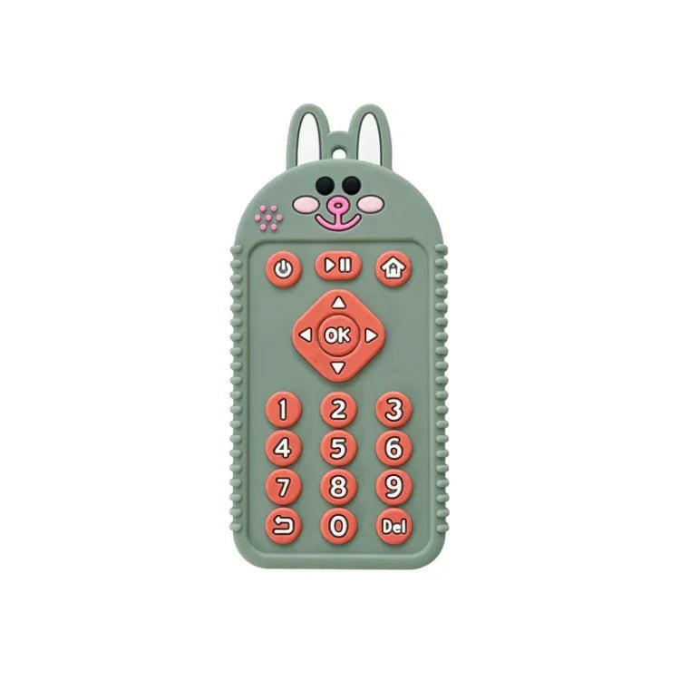Brinquedos de Dentição para Bebé com Controlo Remoto em Silicone Mordedor para Recém-nascidos, Crianças Pequenas e Bebés, Cão Preto, Cão Azul, Cão Verde, Coelho Preto, Coelho Azul, Coelho Verde, Urso Preto, Urso Azul, Urso Verde