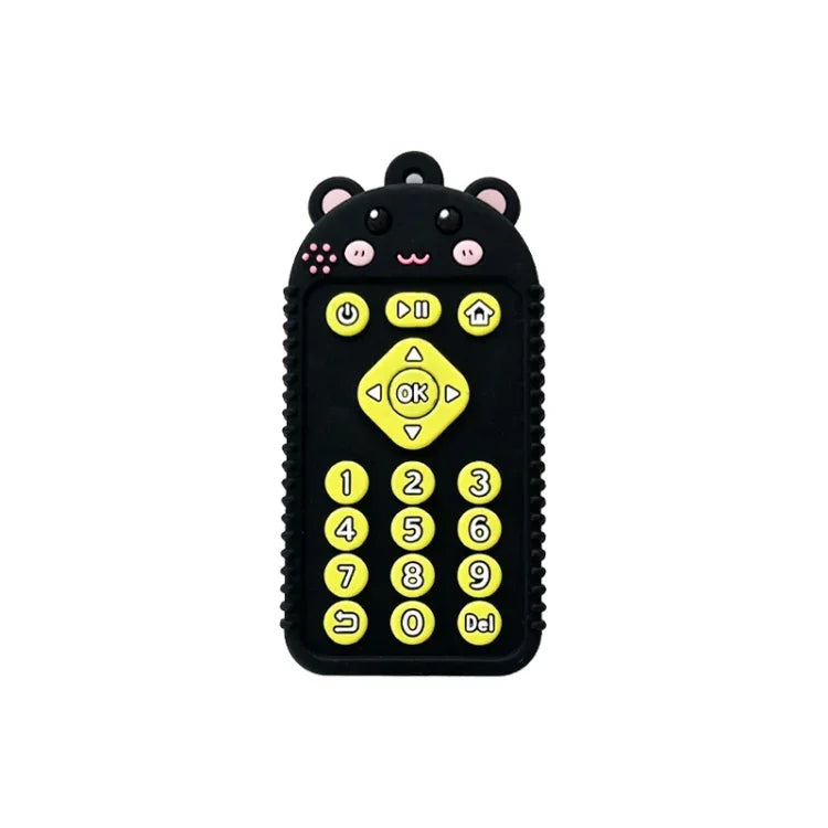 Brinquedos de Dentição para Bebé com Controlo Remoto em Silicone Mordedor para Recém-nascidos, Crianças Pequenas e Bebés, Cão Preto, Cão Azul, Cão Verde, Coelho Preto, Coelho Azul, Coelho Verde, Urso Preto, Urso Azul, Urso Verde