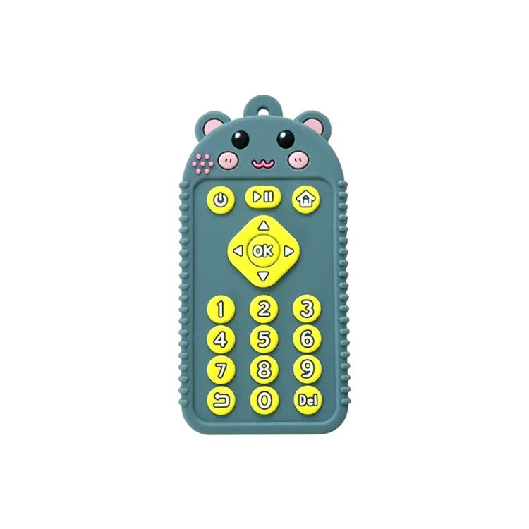 Brinquedos de Dentição para Bebé com Controlo Remoto em Silicone Mordedor para Recém-nascidos, Crianças Pequenas e Bebés, Cão Preto, Cão Azul, Cão Verde, Coelho Preto, Coelho Azul, Coelho Verde, Urso Preto, Urso Azul, Urso Verde