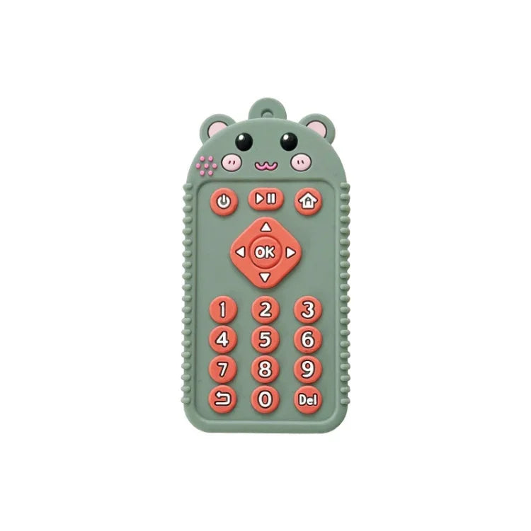 Brinquedos de Dentição para Bebé com Controlo Remoto em Silicone Mordedor para Recém-nascidos, Crianças Pequenas e Bebés, Cão Preto, Cão Azul, Cão Verde, Coelho Preto, Coelho Azul, Coelho Verde, Urso Preto, Urso Azul, Urso Verde